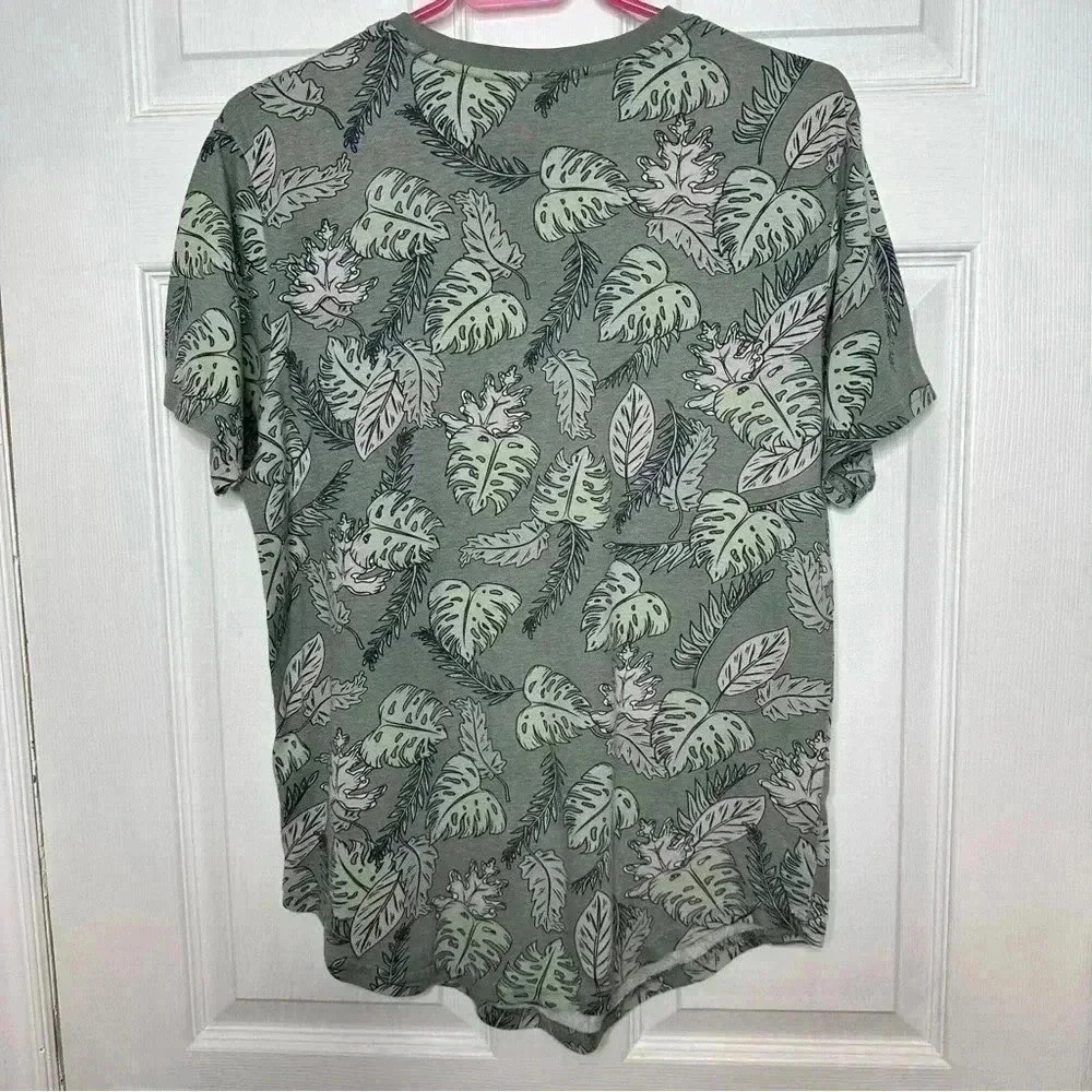 Bluenotes T-Shirt Longline Leaves Green Size Medium - Picture 12 of 16